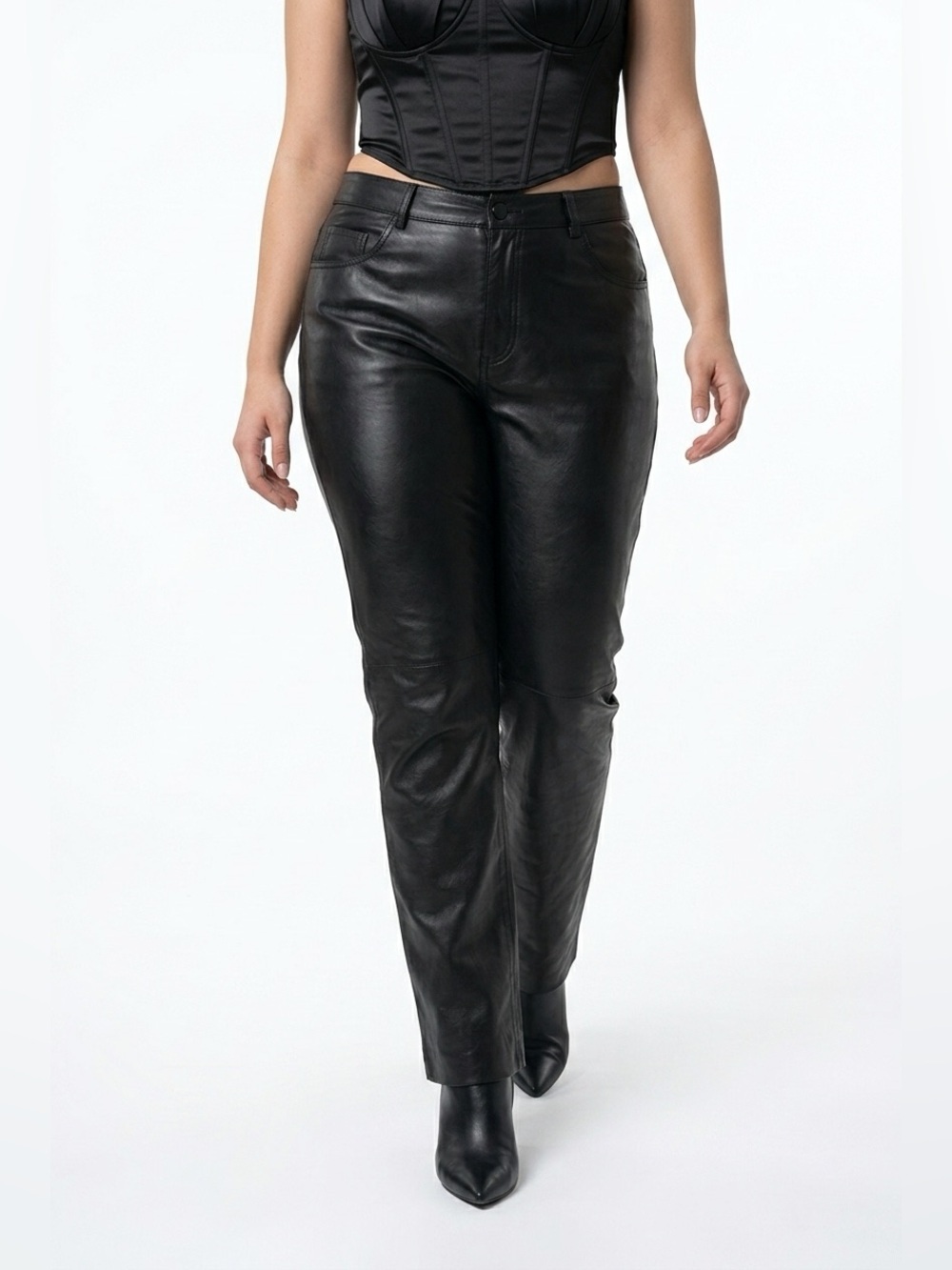 Bootcut leather pants